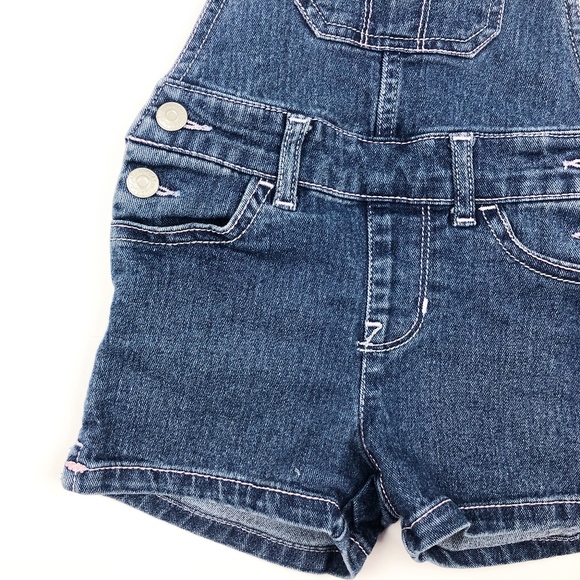 Jordache Toddler Girl's Denim Short Overalls Sz 4T - Picture 2 of 8